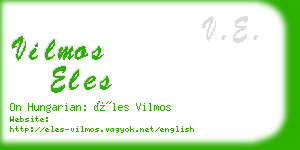 vilmos eles business card